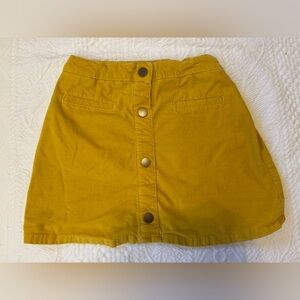 Carter’s Mustard Yellow Corduroy Skirt With Adjustable Waist Girls Size 10